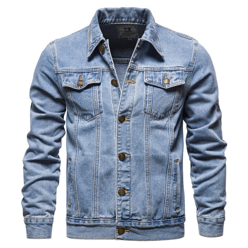 Men's Denim Jacket Cotton Casual Slim Jacket Men