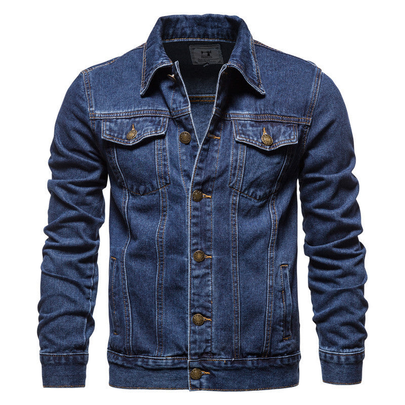 Men's Denim Jacket Cotton Casual Slim Jacket Men