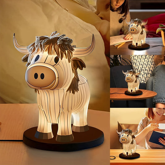 Home Cow Table Lamp Fun Cow Small Night Lamp