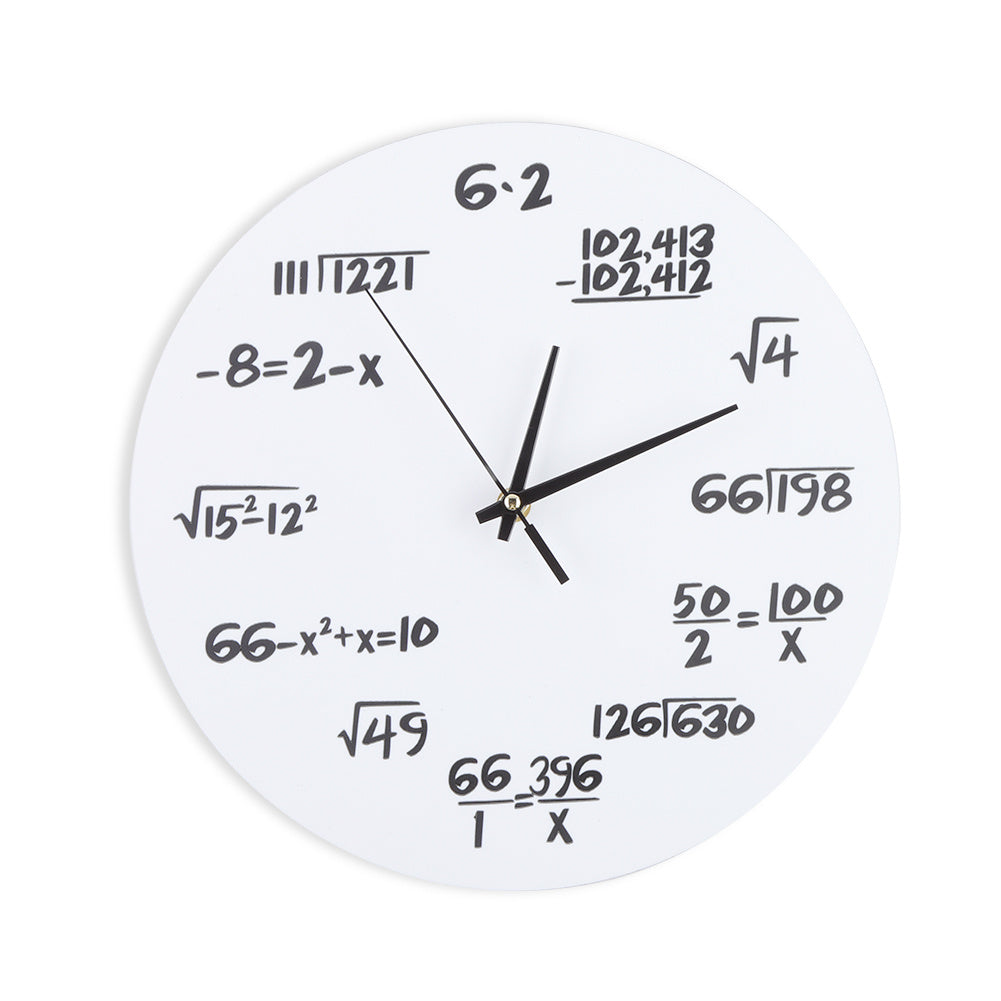 Wall Clock 3D Decoration Clock Mathematical formula for Kids Room Nursery Home Decor